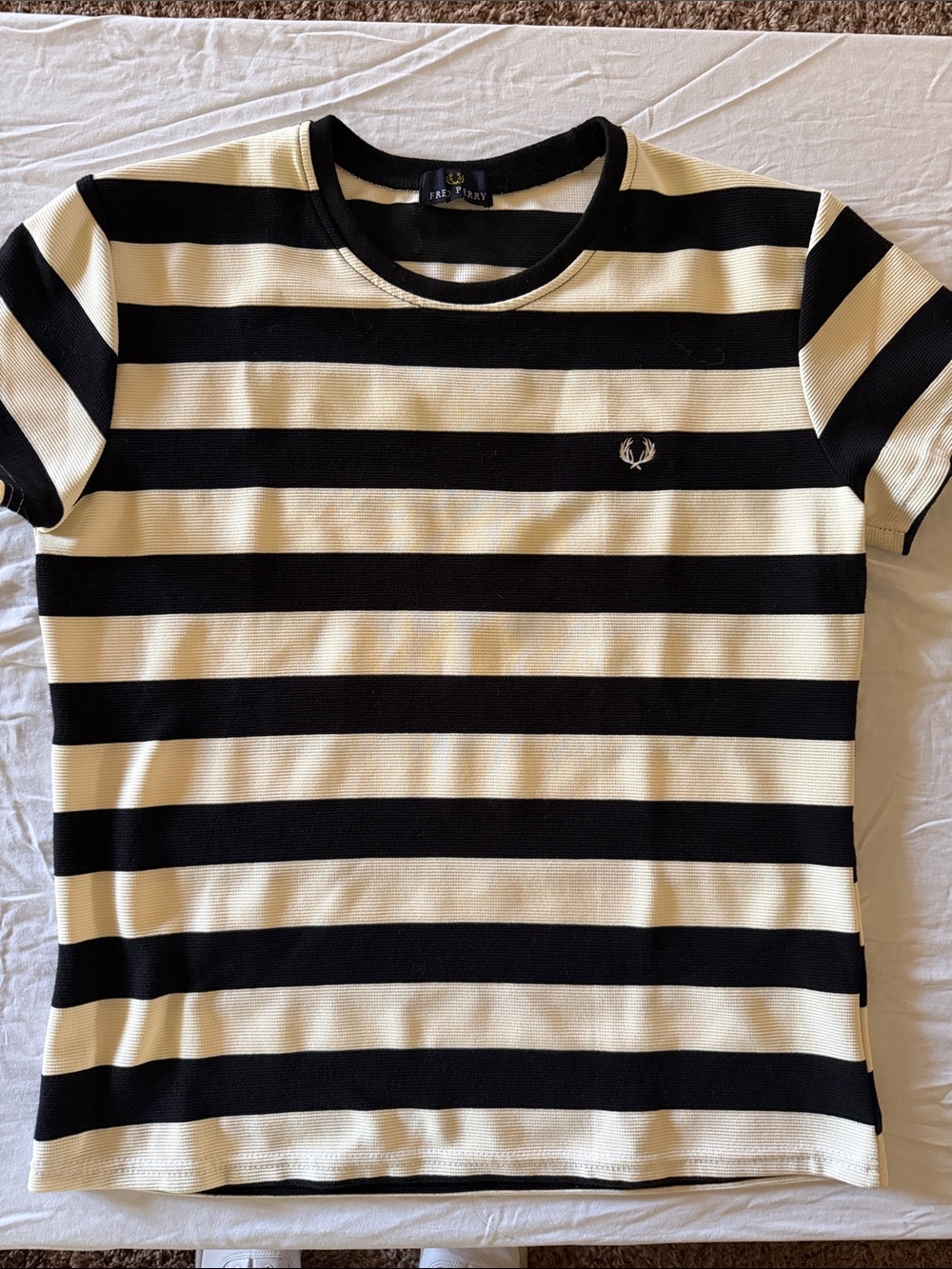 Fred Perry Ribbed Texture Striped T-Shirt